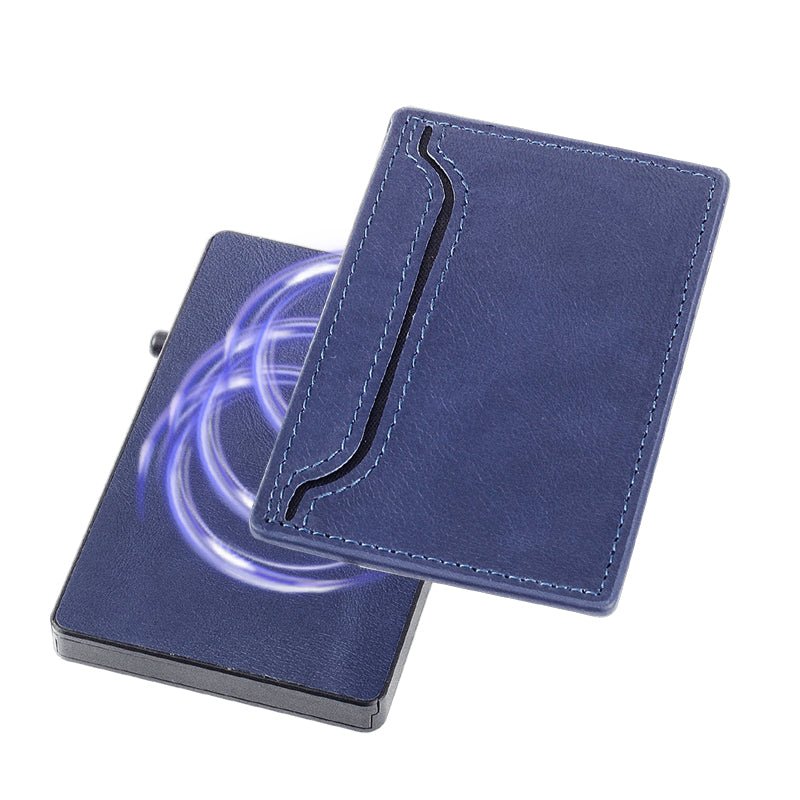 TOYFID Wallet With PU Leather Cover,Aluminum Alloy Pop Up Wallet Holder Card - PhoneStyle