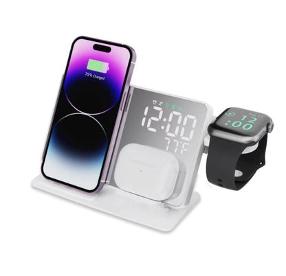 2 - in - 1 wireless charging time display alarm clock 15W thermometer wireless charging - PhoneStyle