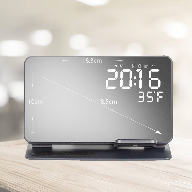 2 - in - 1 wireless charging time display alarm clock 15W thermometer wireless charging - PhoneStyle