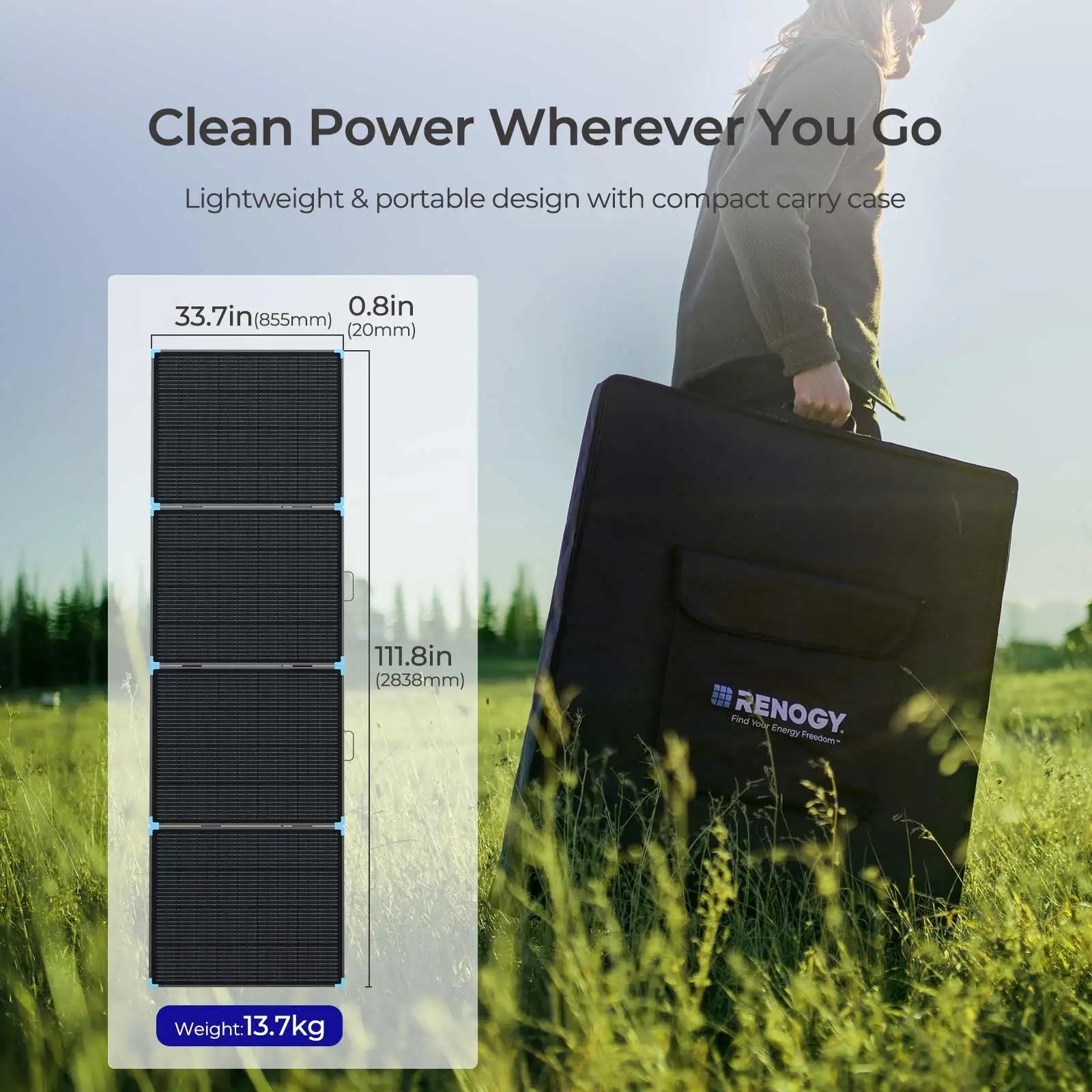 220/400W Lightweight Portable Solar Suitcase, Foldable Solar Panel with Kickstands for RV,Camping, Off Grid System - PhoneStyle