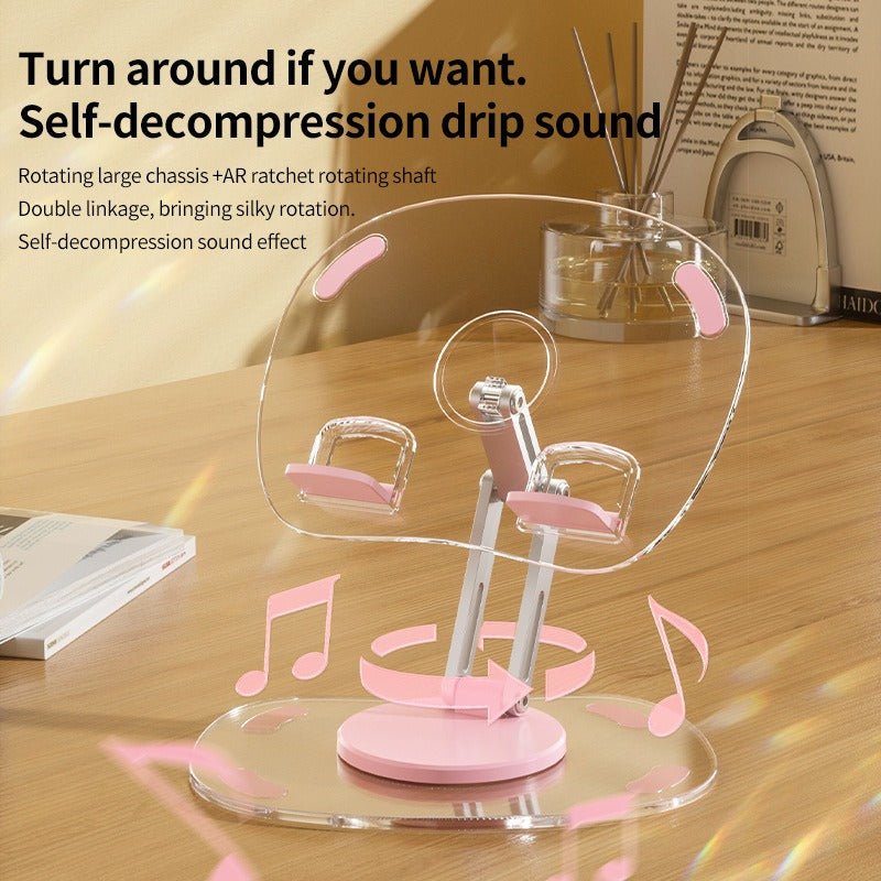 360 degree rotating acrylic tablet stand foldable portable pad stand phone stand desktop - PhoneStyle