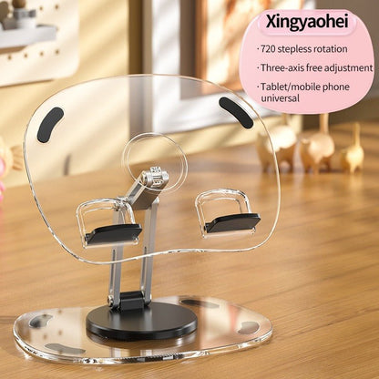 360 degree rotating acrylic tablet stand foldable portable pad stand phone stand desktop - PhoneStyle