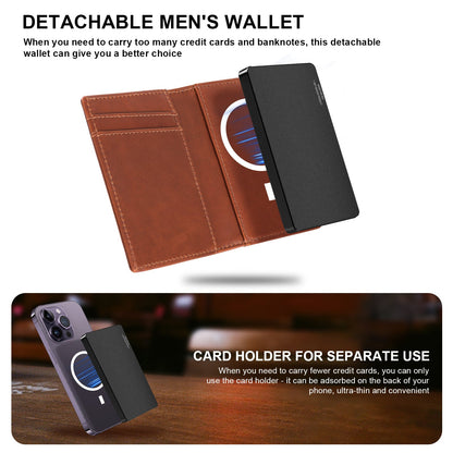 TOYFID Aluminum Alloy Wallet With Genuine Leather Cover Men's Billfolds-2