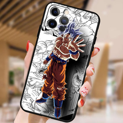 Japanese Art D-Dragon Ball Z For Apple iPhone 15 14 13 12 Pro Max Mini 11 Pro XS Max X XR 6 7 8 Plus SE 2020 Black Phone Case
