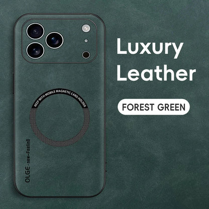 For Magsafe Leather Phone Case For iPhone 16 15 14 Plus 13 12 11 17 Pro Max 16e Air Cases Magnetic Wireless Charging Soft Cover