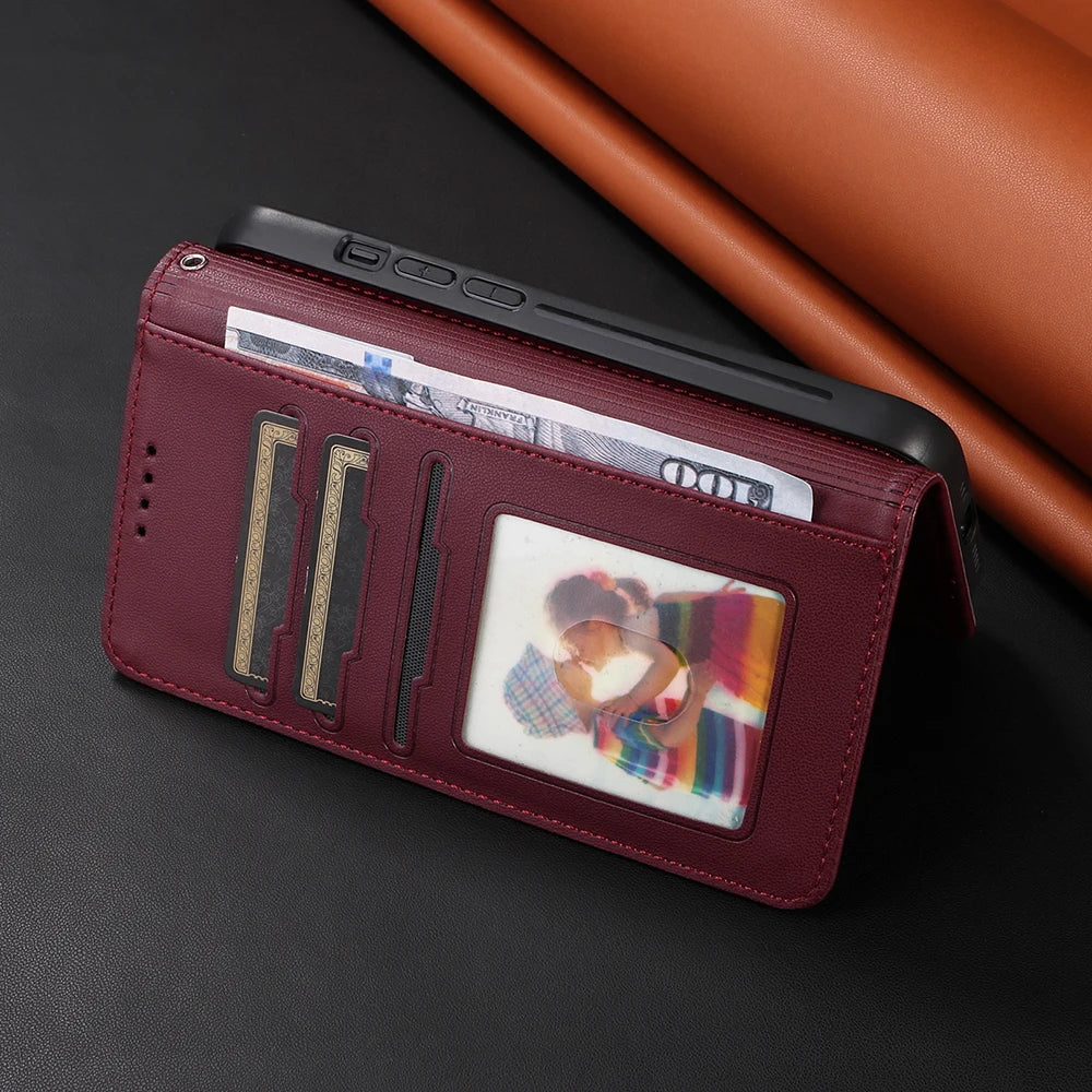 Detachable Magnetic Case for Iphone 16 15 14 13 12 11 Pro Max Mini XR X XS 6 6s 7 8 Plus SE RFID Protect Leather Wallet Cover