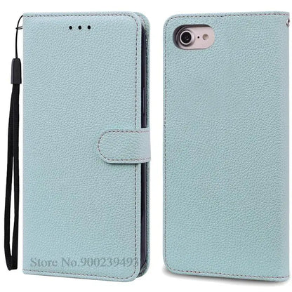 SE2 SE3 Luxury Leather Wallet Case For iPhone SE 2020 Case SE 2 Shockproof Silicon Flip Case for iPhone SE 2022 Case SE 3 Fundas