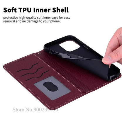 SE2 SE3 Luxury Leather Wallet Case For iPhone SE 2020 Case SE 2 Shockproof Silicon Flip Case for iPhone SE 2022 Case SE 3 Fundas