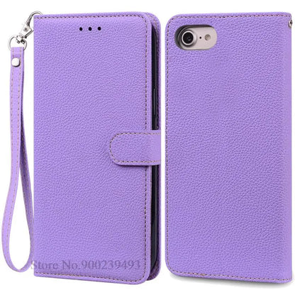 SE2 SE3 Luxury Leather Wallet Case For iPhone SE 2020 Case SE 2 Shockproof Silicon Flip Case for iPhone SE 2022 Case SE 3 Fundas