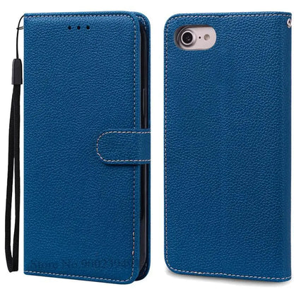 SE2 SE3 Luxury Leather Wallet Case For iPhone SE 2020 Case SE 2 Shockproof Silicon Flip Case for iPhone SE 2022 Case SE 3 Fundas