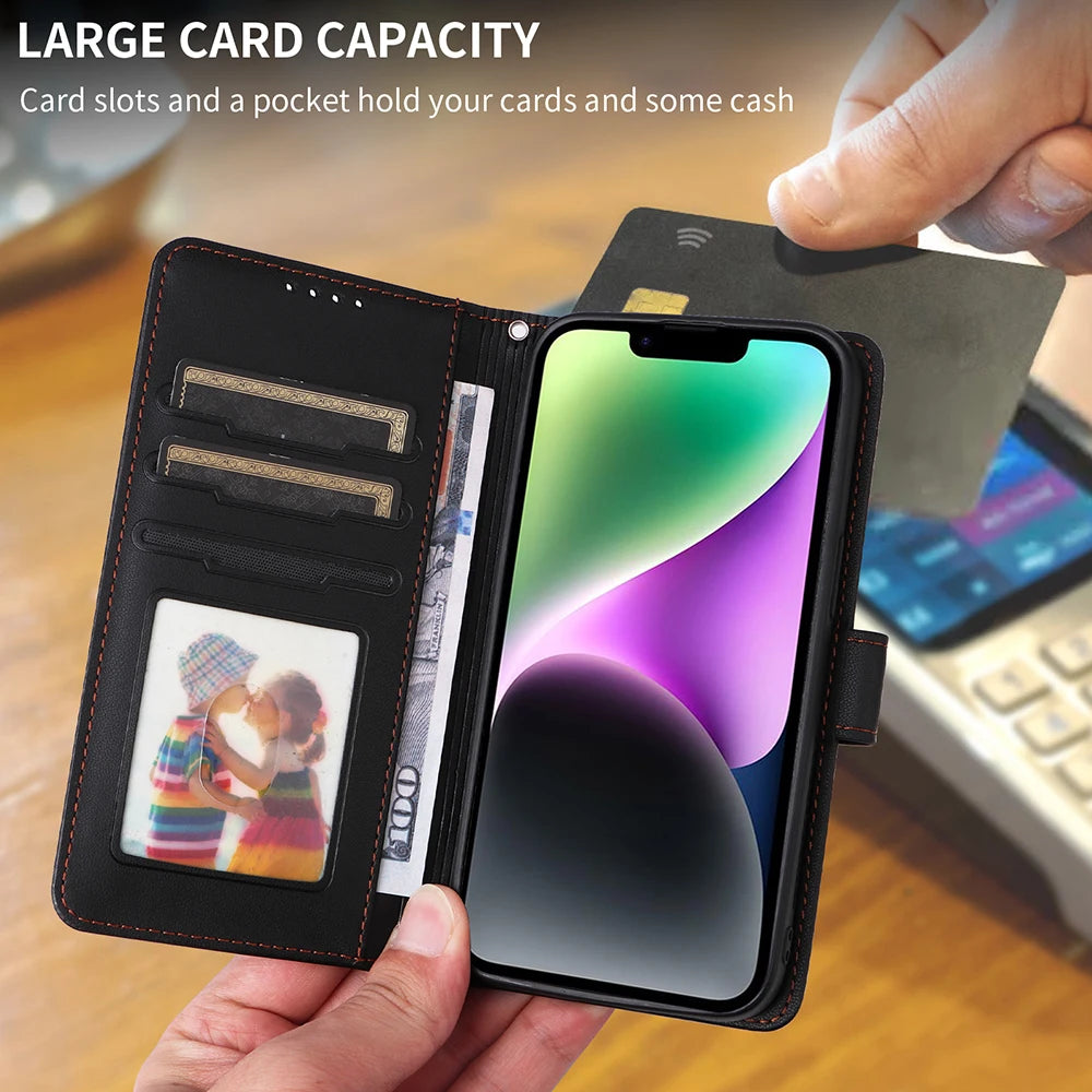 Detachable Magnetic Case for Iphone 16 15 14 13 12 11 Pro Max Mini XR X XS 6 6s 7 8 Plus SE RFID Protect Leather Wallet Cover