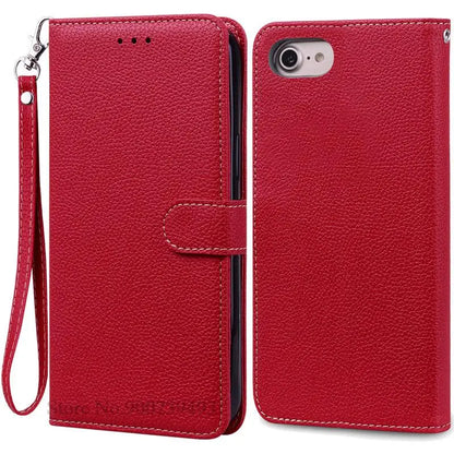 SE2 SE3 Luxury Leather Wallet Case For iPhone SE 2020 Case SE 2 Shockproof Silicon Flip Case for iPhone SE 2022 Case SE 3 Fundas