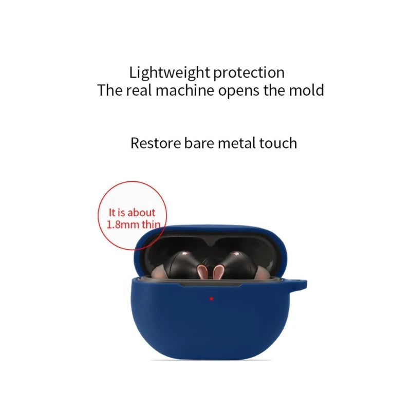 Headphone Housing Skin-friendly Cover for Sound Peats Capsule 3 Pro Washable-Protector Non-slip Sleeve Impact-resistant