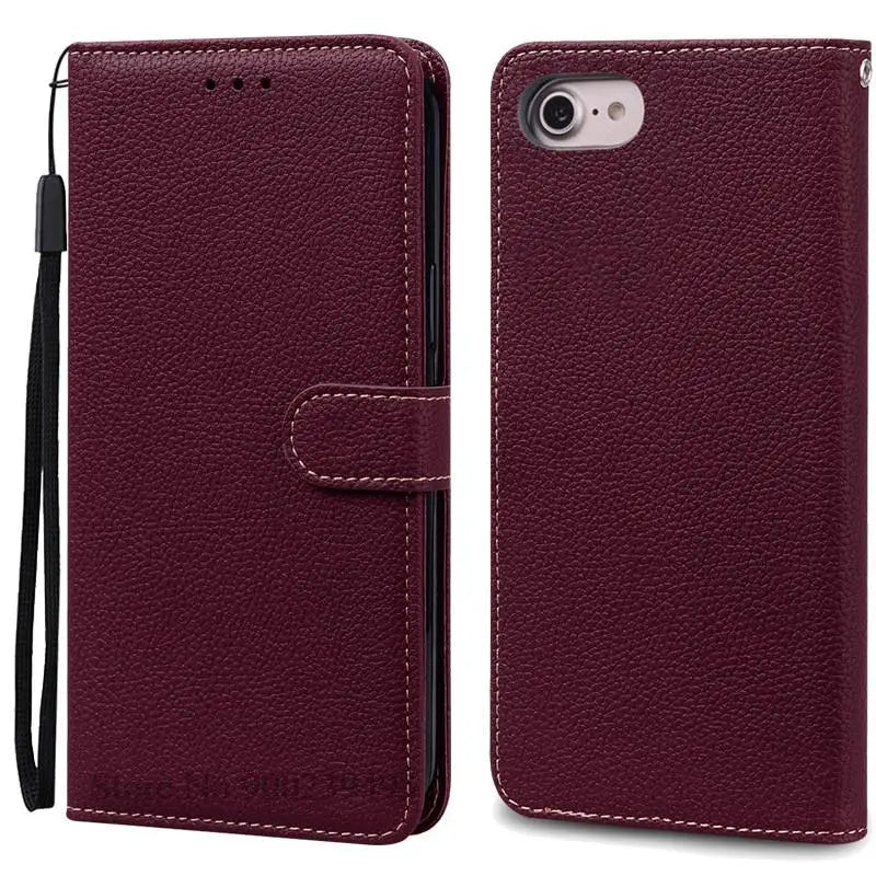 SE2 SE3 Luxury Leather Wallet Case For iPhone SE 2020 Case SE 2 Shockproof Silicon Flip Case for iPhone SE 2022 Case SE 3 Fundas