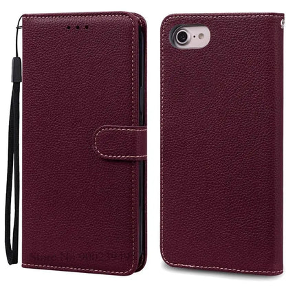 SE2 SE3 Luxury Leather Wallet Case For iPhone SE 2020 Case SE 2 Shockproof Silicon Flip Case for iPhone SE 2022 Case SE 3 Fundas