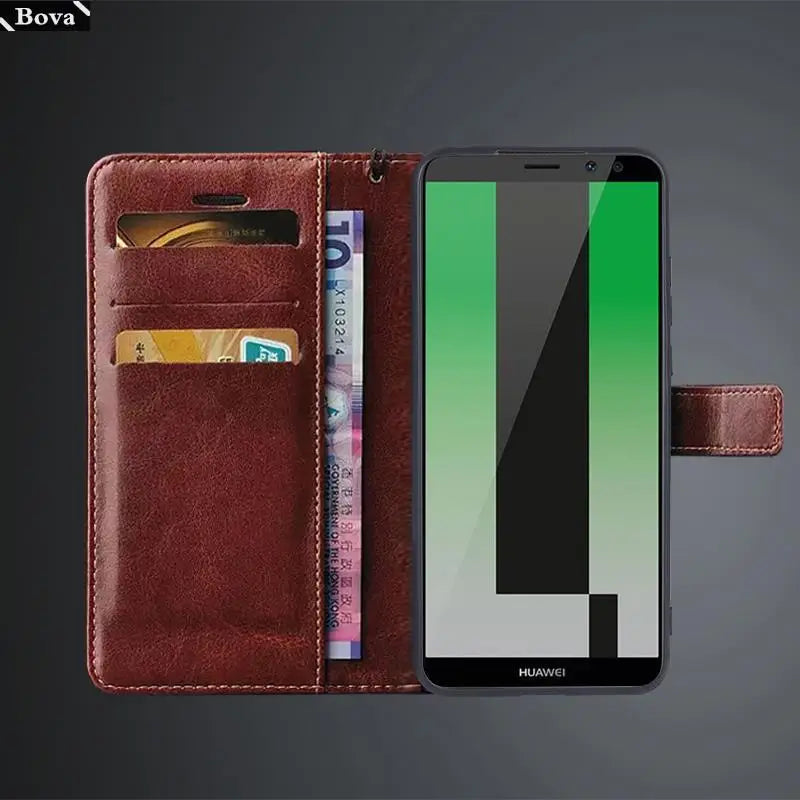 Card Holder Leather Case for Huawei Mate 10 Lite Pu Leather Flip Cover Retro Wallet Phone Bag Fitted Case Business Fundas Coque