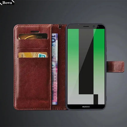 Card Holder Leather Case for Huawei Mate 10 Lite Pu Leather Flip Cover Retro Wallet Phone Bag Fitted Case Business Fundas Coque