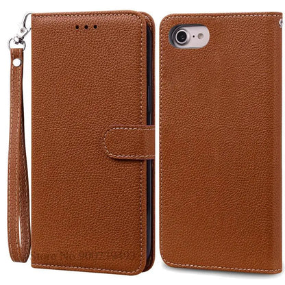 SE2 SE3 Luxury Leather Wallet Case For iPhone SE 2020 Case SE 2 Shockproof Silicon Flip Case for iPhone SE 2022 Case SE 3 Fundas