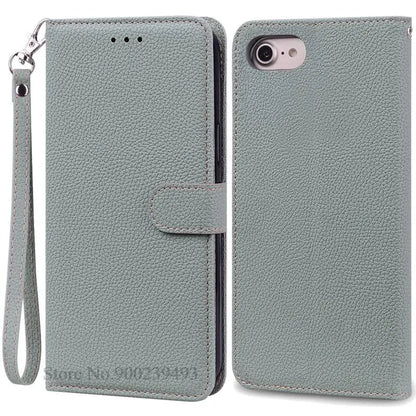 SE2 SE3 Luxury Leather Wallet Case For iPhone SE 2020 Case SE 2 Shockproof Silicon Flip Case for iPhone SE 2022 Case SE 3 Fundas
