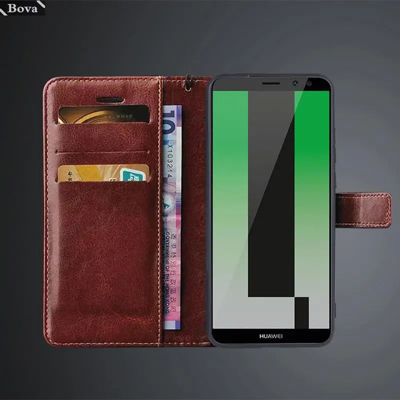 Card Holder Leather Case for Huawei Mate 10 Lite Pu Leather Flip Cover Retro Wallet Phone Bag Fitted Case Business Fundas Coque