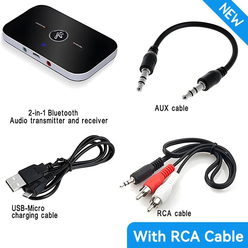 B6 2 IN 1 Bluetooth 5.3 Audio Transmitter Receiver 3.5mm AUX Jack RCA USB Dongle Music Wireless Adapter For Car PC TV Headphone - PhoneStyle