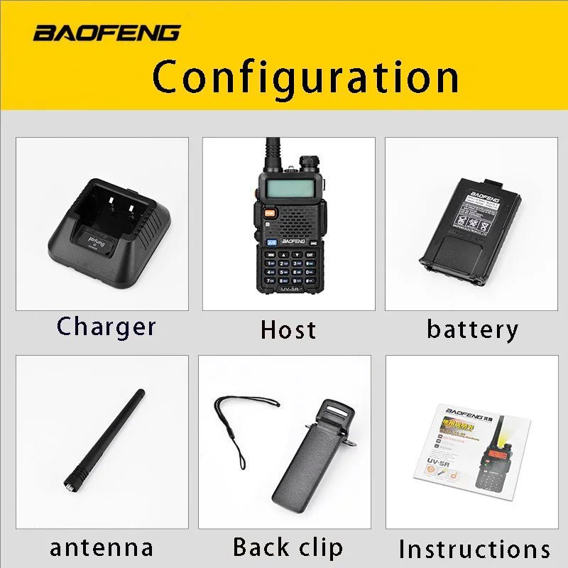 BaoFeng UV - 5R Walkie Talkie Professional CB Radio Baofeng UV5R Transceiver 128CH 5W VHF&UHF Handheld UV 5R For Hunting Radio - PhoneStyle