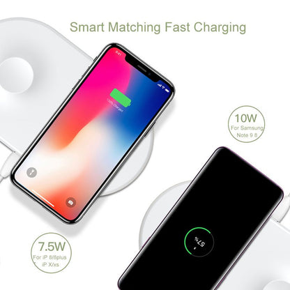 Baseus 2 in 1 Wireless Charger Pad For Apple Watch iPhone X Xs Max XR Desktop Fast Wireless Charging Charger Born for Apple Fans - PhoneStyle