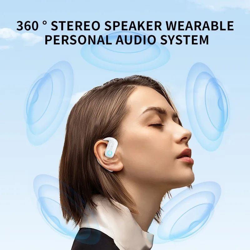 Bluetooth 5.4 Open Wireless Earphone 180° Rotation Adjustable Left Right Ear Universal Headset With Mic For Sport Business Music - PhoneStyle