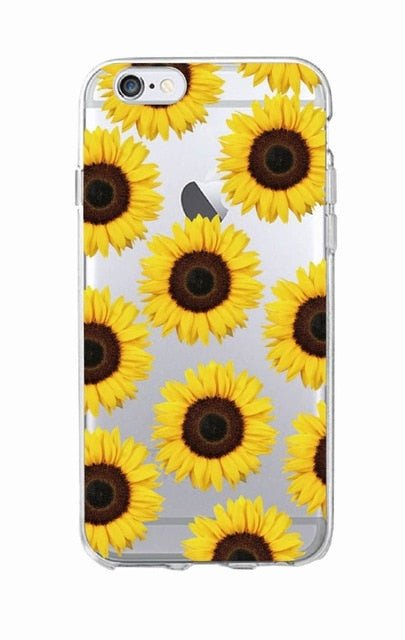 Cute Summer Daisy Sunflower Floral Flower Soft Clear Phone Case Fundas Coque For iPhone 7 7Plus 6 6S 8 8PLUS X XS Max SAMSUNG - PhoneStyle