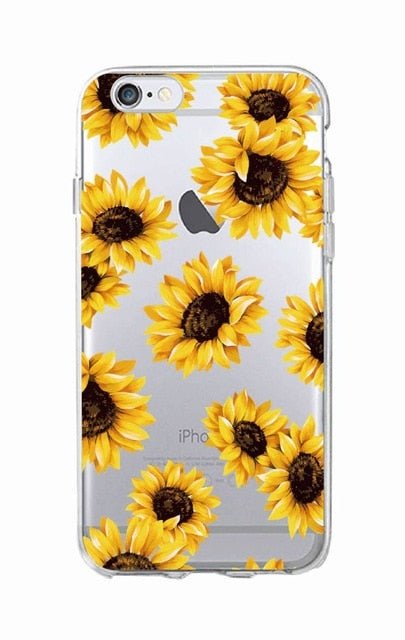 Cute Summer Daisy Sunflower Floral Flower Soft Clear Phone Case Fundas Coque For iPhone 7 7Plus 6 6S 8 8PLUS X XS Max SAMSUNG - PhoneStyle