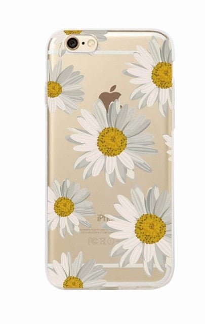 Cute Summer Daisy Sunflower Floral Flower Soft Clear Phone Case Fundas Coque For iPhone 7 7Plus 6 6S 8 8PLUS X XS Max SAMSUNG - PhoneStyle