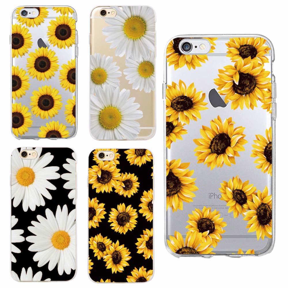 Cute Summer Daisy Sunflower Floral Flower Soft Clear Phone Case Fundas Coque For iPhone 7 7Plus 6 6S 8 8PLUS X XS Max SAMSUNG - PhoneStyle