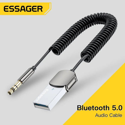 Essager Bluetooth Audio Receiver Dongle USB To 3.5mm Jack Car Audio Aux Bluetooth 5.0 Handsfree Kit For Car Receiver BT Transmit - PhoneStyle