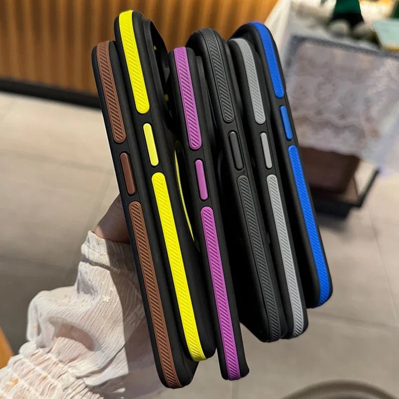 Fashion Bicolor Matte Frosted Magnetic Translucency Case For iPhone 16 15 14 13 12 11 Pro Max 16 Plus Magsafe Splice Color Cover - PhoneStyle
