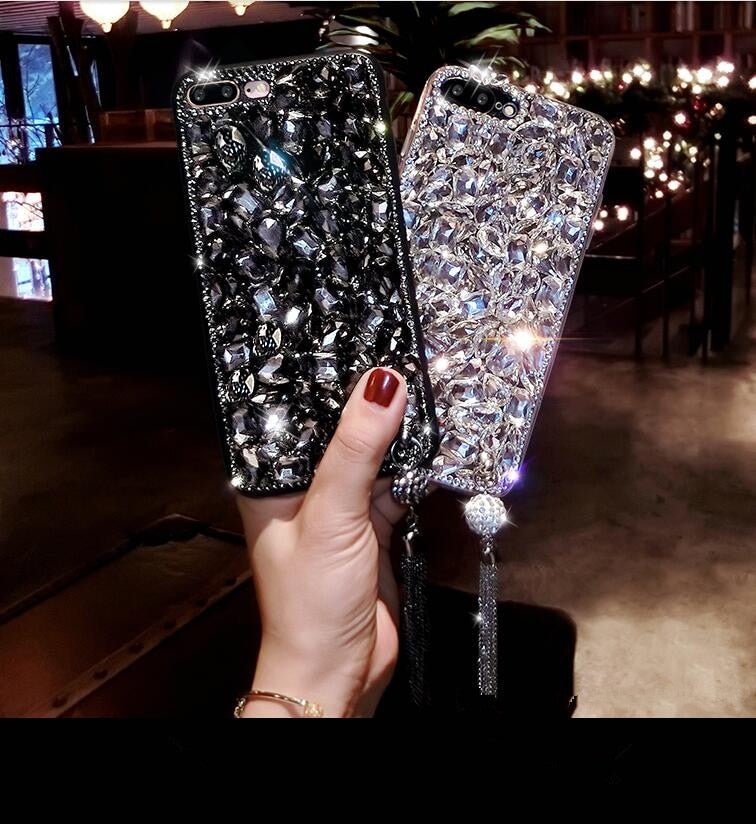 For Huawei P8 P9 P10 P20 Lite Plus Mate 7 8 9 10 Pro Luxury Glitter Back Cover Crystal Bling Diamond rhinestone Phone case - PhoneStyle