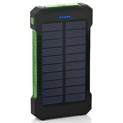 For Smartphone with LED Light Solar Power Bank Waterproof 20000mAh Charger 2 USB Ports External Charger Powerbank - PhoneStyle