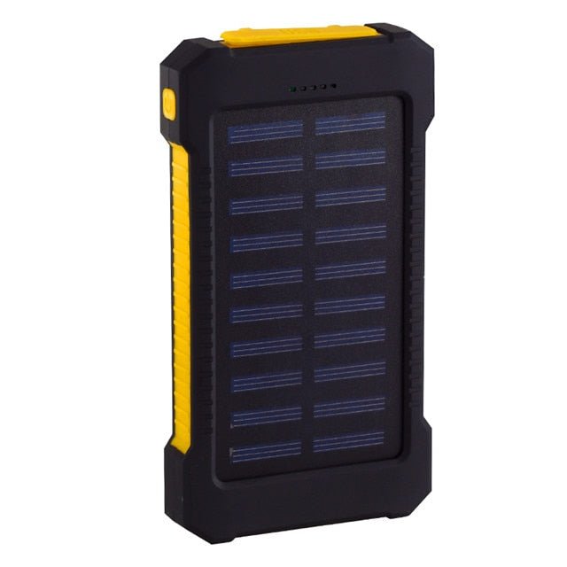 For Smartphone with LED Light Solar Power Bank Waterproof 20000mAh Charger 2 USB Ports External Charger Powerbank - PhoneStyle