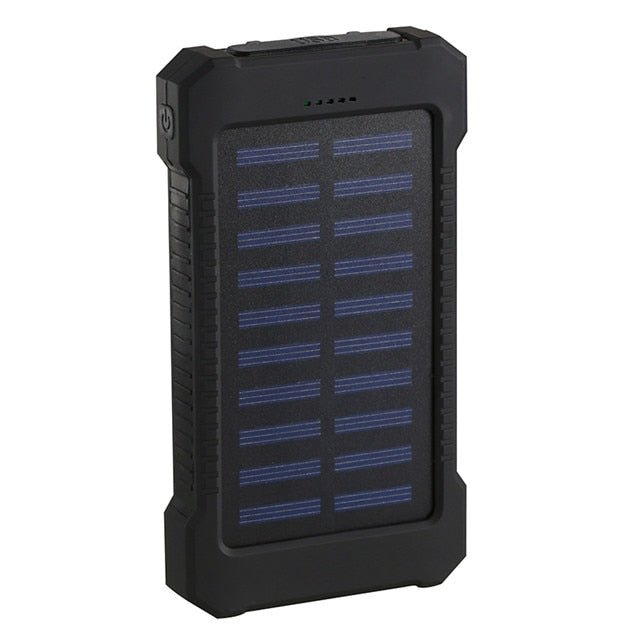 For Smartphone with LED Light Solar Power Bank Waterproof 20000mAh Charger 2 USB Ports External Charger Powerbank - PhoneStyle