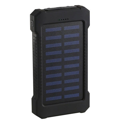 For Smartphone with LED Light Solar Power Bank Waterproof 20000mAh Charger 2 USB Ports External Charger Powerbank - PhoneStyle