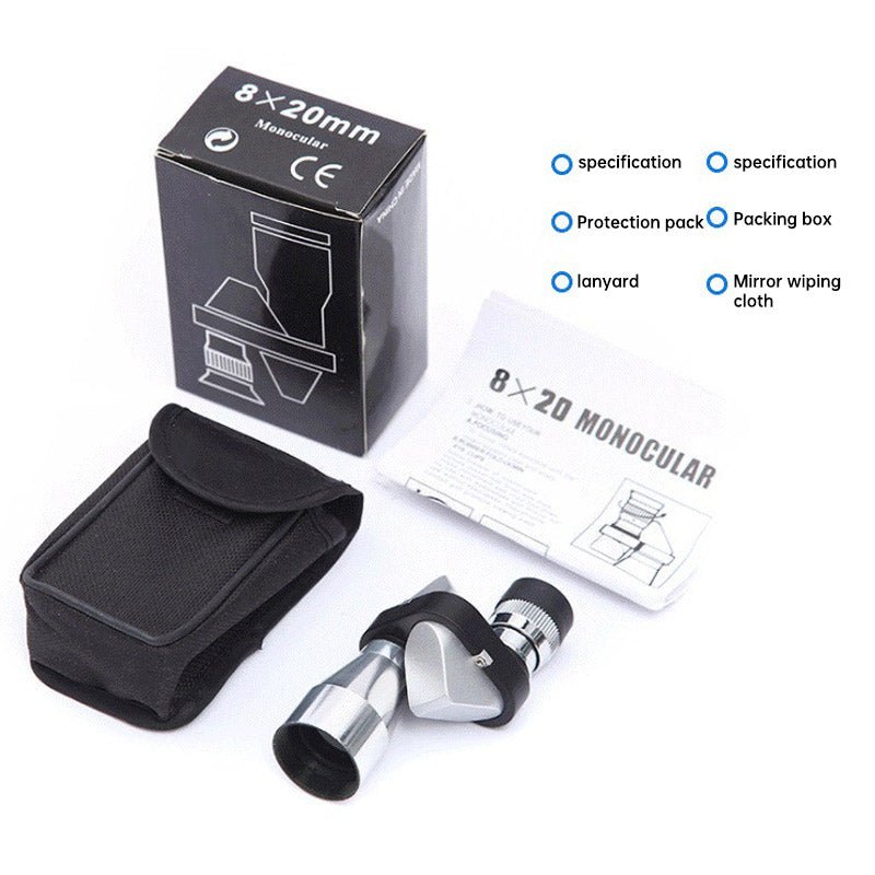 Hd Night Vision Mini Pocket Portable Metal Small Corner Monocular - PhoneStyle