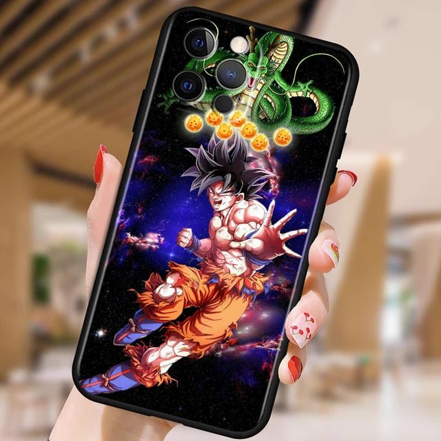 Japanese Art D - Dragon Ball Z For Apple iPhone 15 14 13 12 Pro Max Mini 11 Pro XS Max X XR 6 7 8 Plus SE 2020 Black Phone Case - PhoneStyle