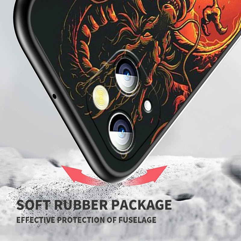 Japanese Art D - Dragon Ball Z For Apple iPhone 15 14 13 12 Pro Max Mini 11 Pro XS Max X XR 6 7 8 Plus SE 2020 Black Phone Case - PhoneStyle