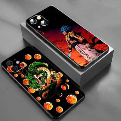 Japanese Art D - Dragon Ball Z For Apple iPhone 15 14 13 12 Pro Max Mini 11 Pro XS Max X XR 6 7 8 Plus SE 2020 Black Phone Case - PhoneStyle