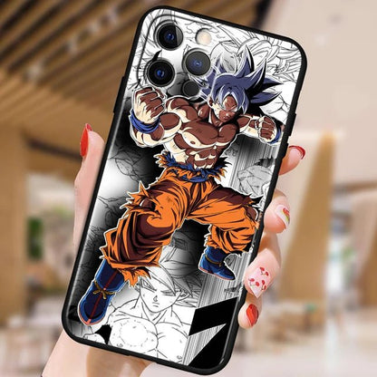 Japanese Art D - Dragon Ball Z For Apple iPhone 15 14 13 12 Pro Max Mini 11 Pro XS Max X XR 6 7 8 Plus SE 2020 Black Phone Case - PhoneStyle