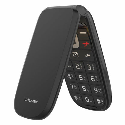 Mobile telephone for older adults Volfen ASTRO FLIP Black 48 MB 2,8" 4G - PhoneStyle