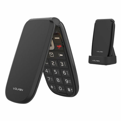 Mobile telephone for older adults Volfen ASTRO FLIP Black 48 MB 2,8" 4G - PhoneStyle