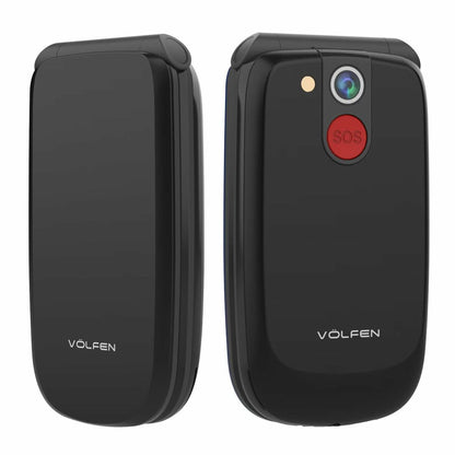 Mobile telephone for older adults Volfen ASTRO FLIP Black 48 MB 2,8" 4G - PhoneStyle