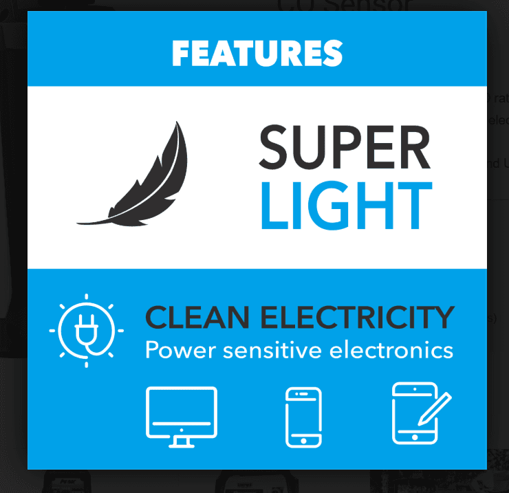 Pulsar Ultra Light Quiet 1600W Portable Gas Inverter Generator CARB Compliant 0.6 - Gallon Fuel Tank - PhoneStyle