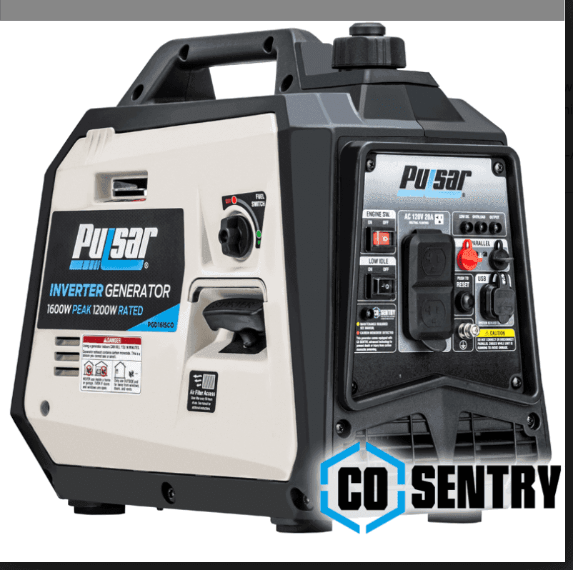 Pulsar Ultra Light Quiet 1600W Portable Gas Inverter Generator CARB Compliant 0.6 - Gallon Fuel Tank - PhoneStyle