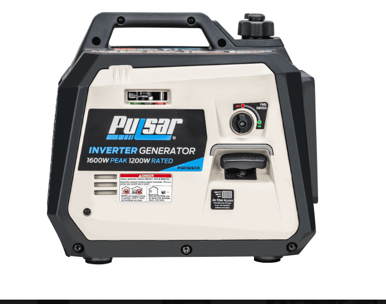 Pulsar Ultra Light Quiet 1600W Portable Gas Inverter Generator CARB Compliant 0.6 - Gallon Fuel Tank - PhoneStyle